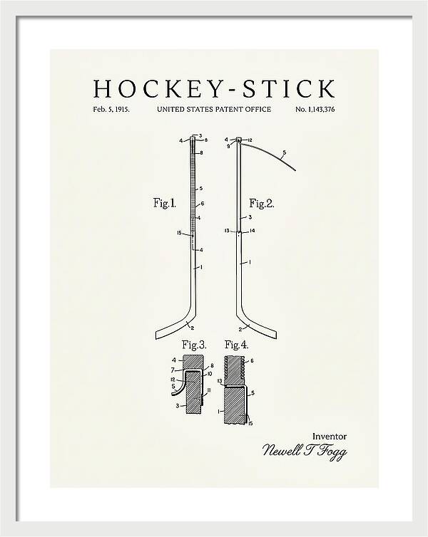 Hockey Stick Minimalist Patent Us1143376a