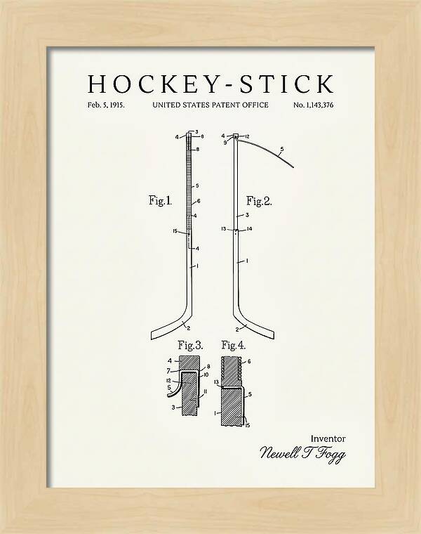 Hockey Stick Minimalist Patent Us1143376a