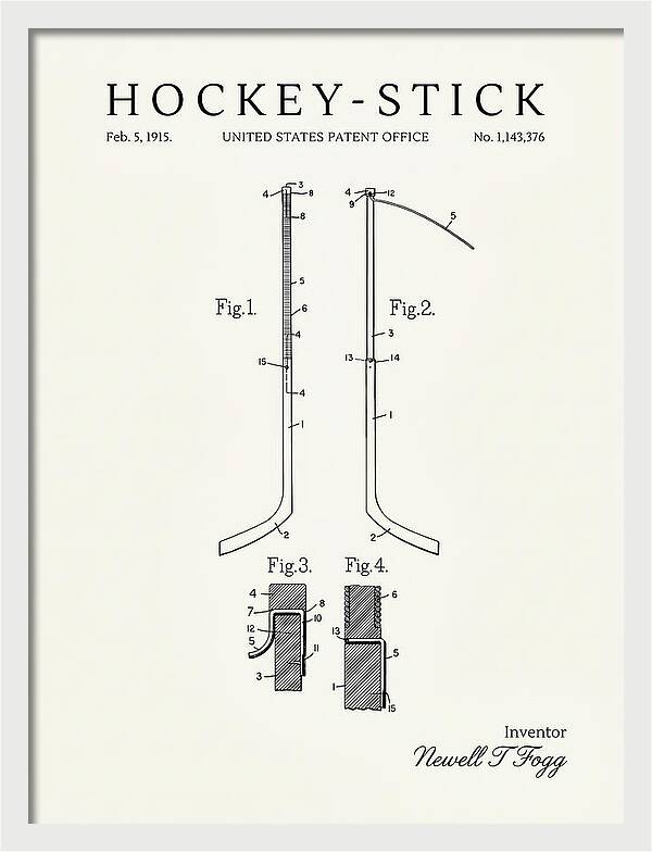 Hockey Stick Minimalist Patent Us1143376a