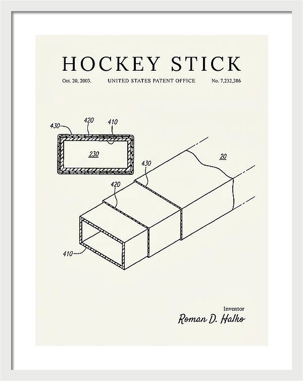 Hockey Stick Minimalist Patent Us7232386b2