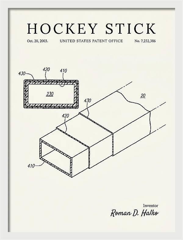 Hockey Stick Minimalist Patent Us7232386b2