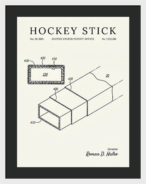 Hockey Stick Minimalist Patent Us7232386b2