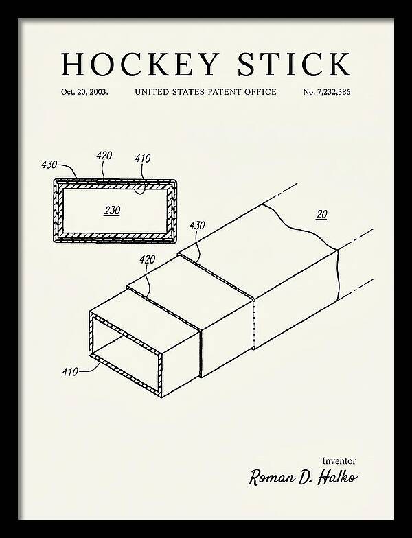 Hockey Stick Minimalist Patent Us7232386b2