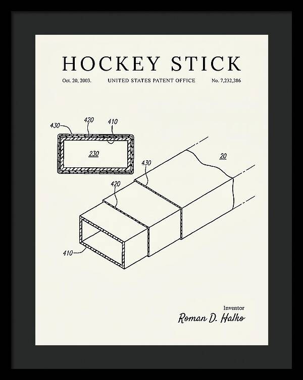 Hockey Stick Minimalist Patent Us7232386b2