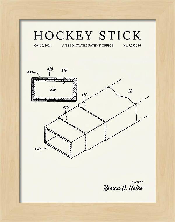 Hockey Stick Minimalist Patent Us7232386b2