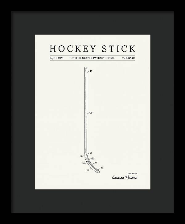 Hockey Stick Minimalist Patent Usd845410s1