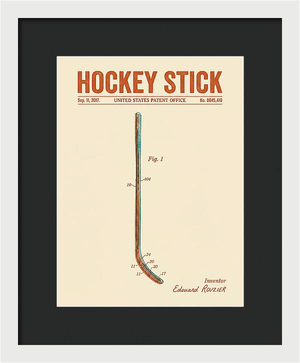 Hockey Stick Retro Patent Usd845410s1