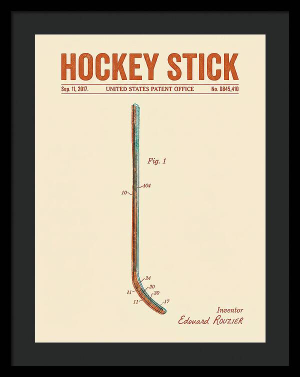 Hockey Stick Retro Patent Usd845410s1