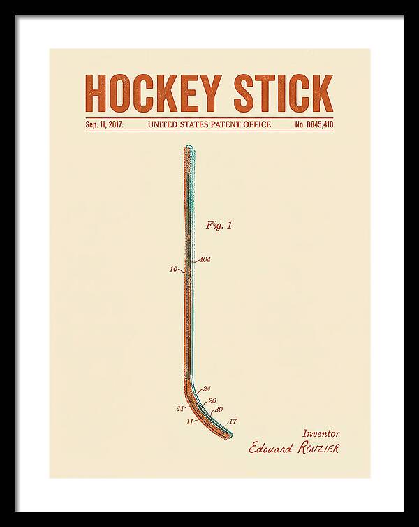 Hockey Stick Retro Patent Usd845410s1