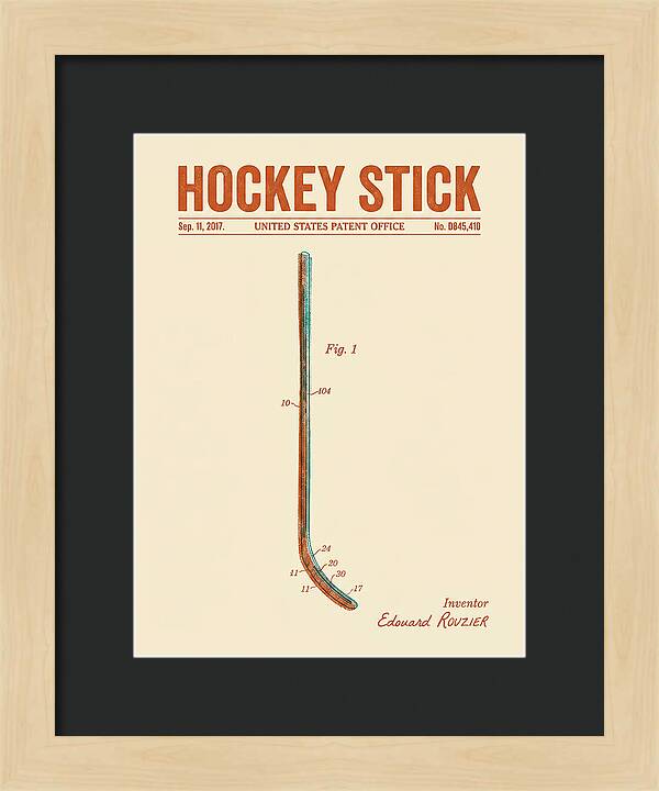 Hockey Stick Retro Patent Usd845410s1