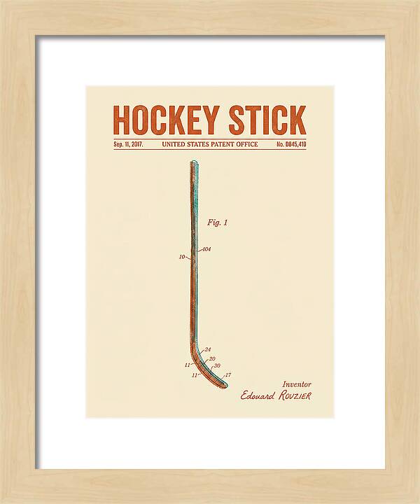 Hockey Stick Retro Patent Usd845410s1