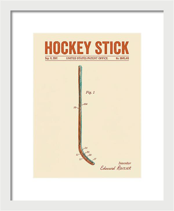 Hockey Stick Retro Patent Usd845410s1