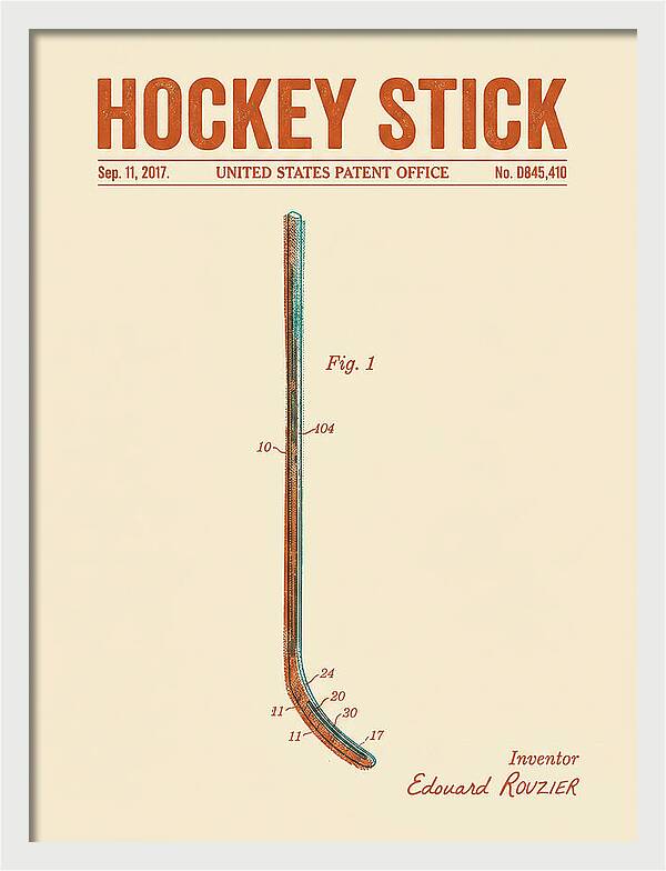 Hockey Stick Retro Patent Usd845410s1