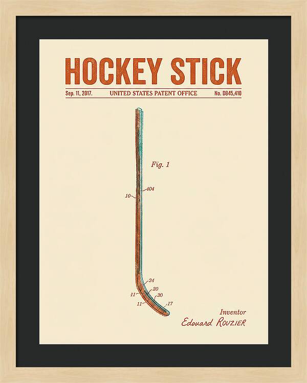 Hockey Stick Retro Patent Usd845410s1
