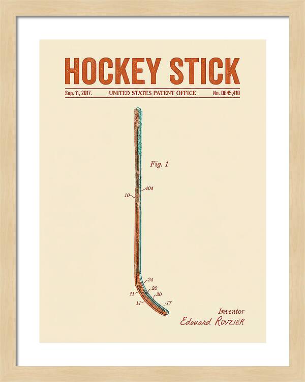 Hockey Stick Retro Patent Usd845410s1