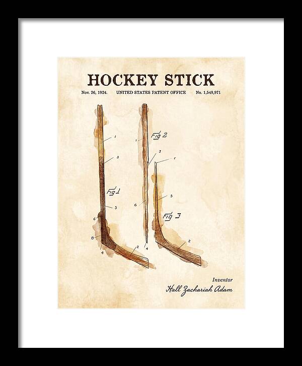 Hockey Stick Watercolor Patent Us1549971a