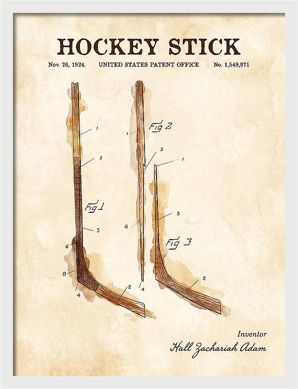 Hockey Stick Watercolor Patent Us1549971a