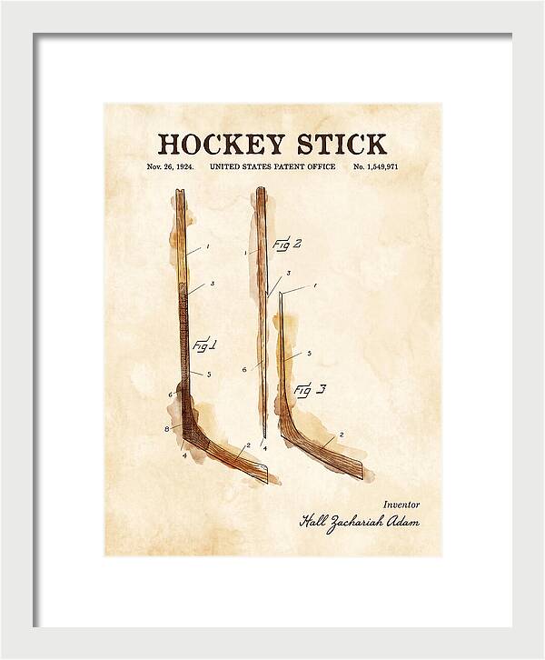 Hockey Stick Watercolor Patent Us1549971a