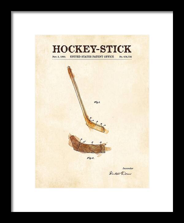 Hockey Stick Watercolor Patent Us676736a