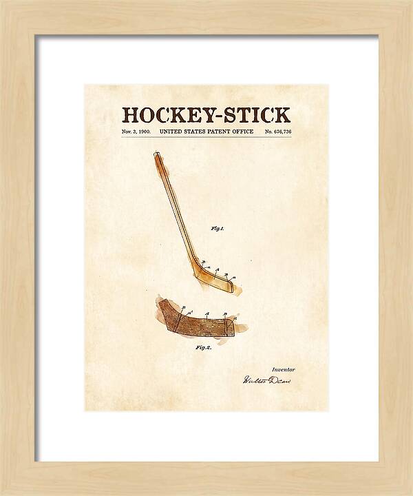 Hockey Stick Watercolor Patent Us676736a