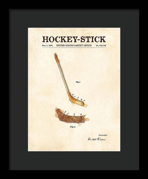 Hockey Stick Watercolor Patent Us676736a