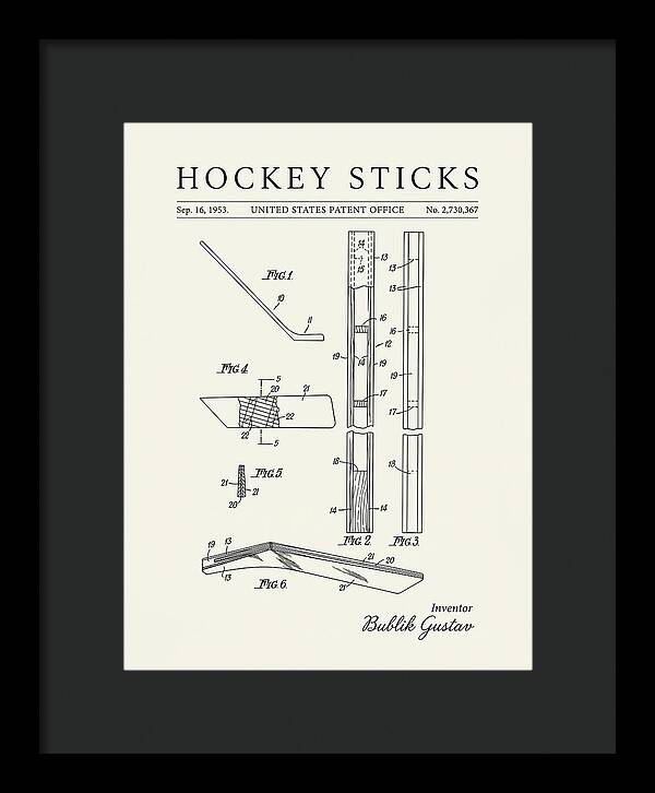 Hockey Sticks Minimalist Patent Us2730367a