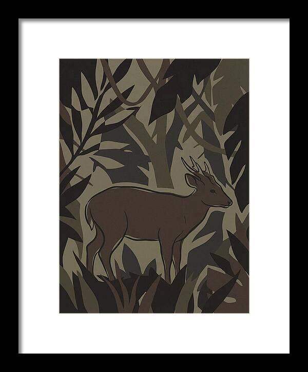 Hog Deer Amongst Foliage