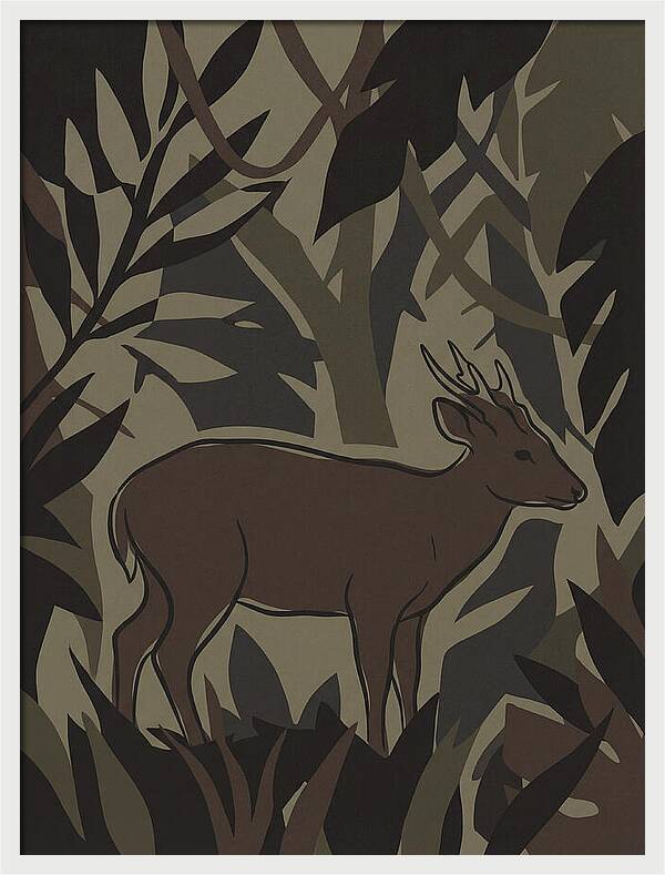 Hog Deer Amongst Foliage