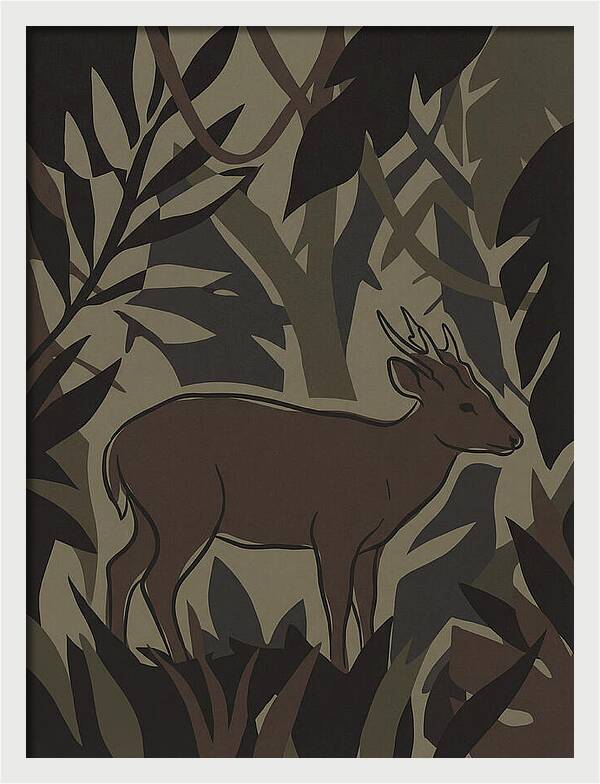 Hog Deer Amongst Foliage