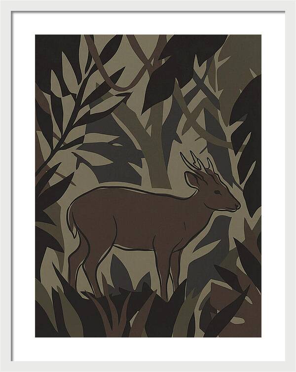 Hog Deer Amongst Foliage
