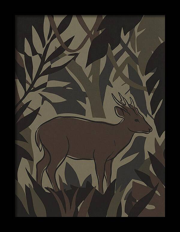 Hog Deer Amongst Foliage