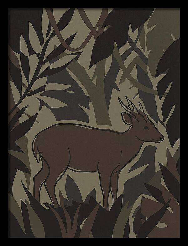 Hog Deer Amongst Foliage