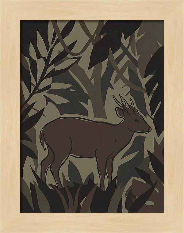 Hog Deer Amongst Foliage
