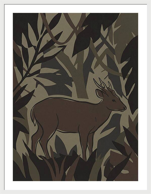 Hog Deer Amongst Foliage