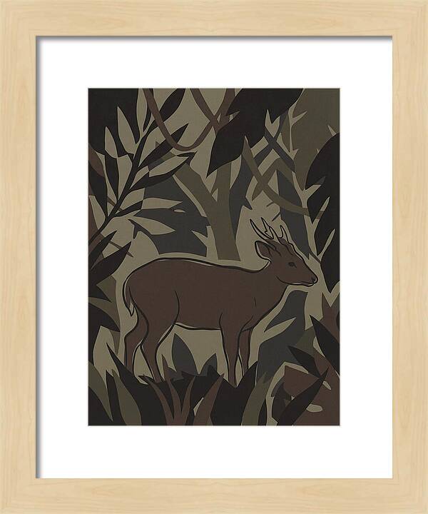 Hog Deer Amongst Foliage
