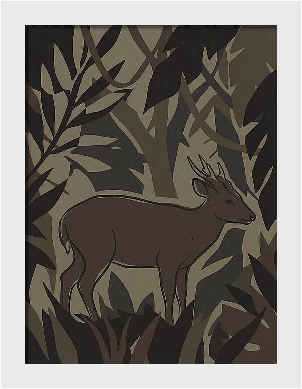 Hog Deer Amongst Foliage