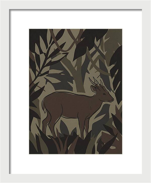 Hog Deer Amongst Foliage