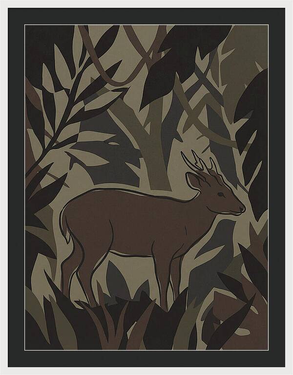 Hog Deer Amongst Foliage