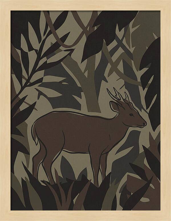 Hog Deer Amongst Foliage