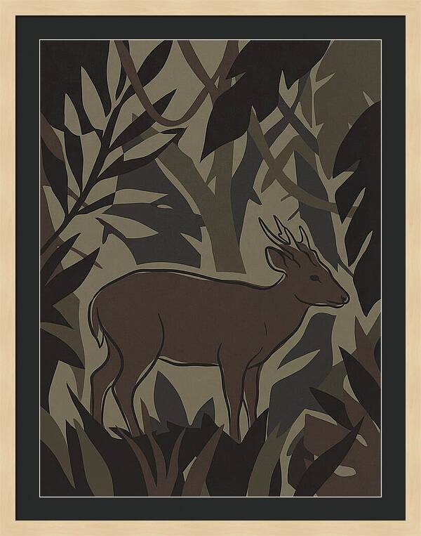 Hog Deer Amongst Foliage
