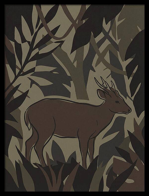 Hog Deer Amongst Foliage