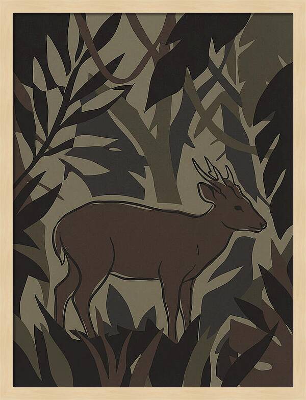 Hog Deer Amongst Foliage