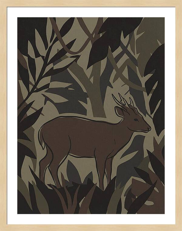 Hog Deer Amongst Foliage