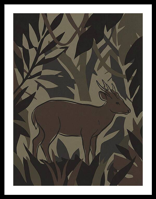 Hog Deer Amongst Foliage