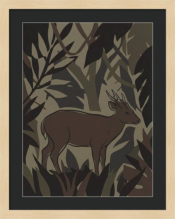 Hog Deer Amongst Foliage