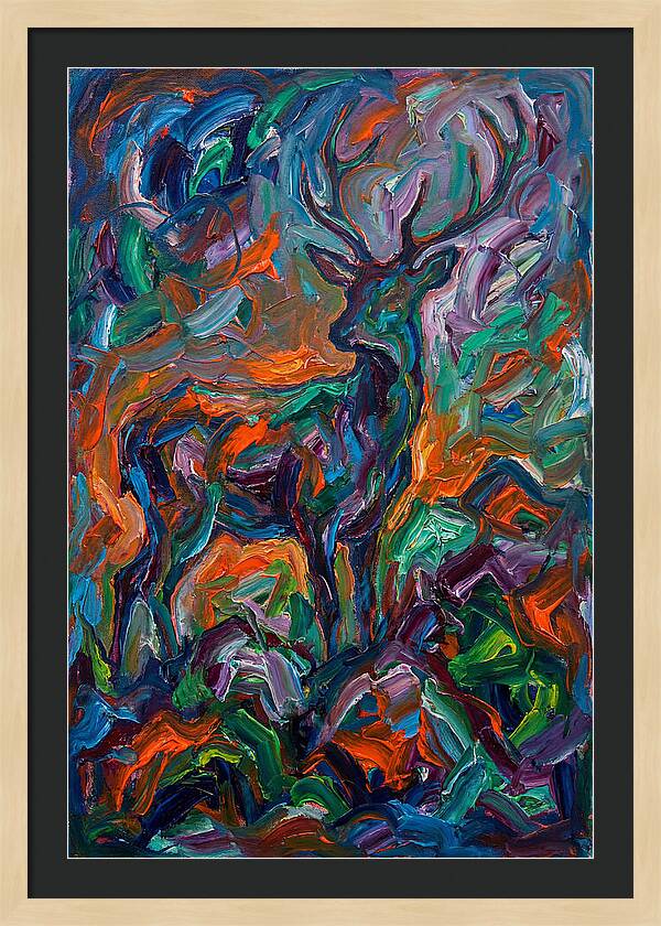 Hog Deer In Expressionist Style