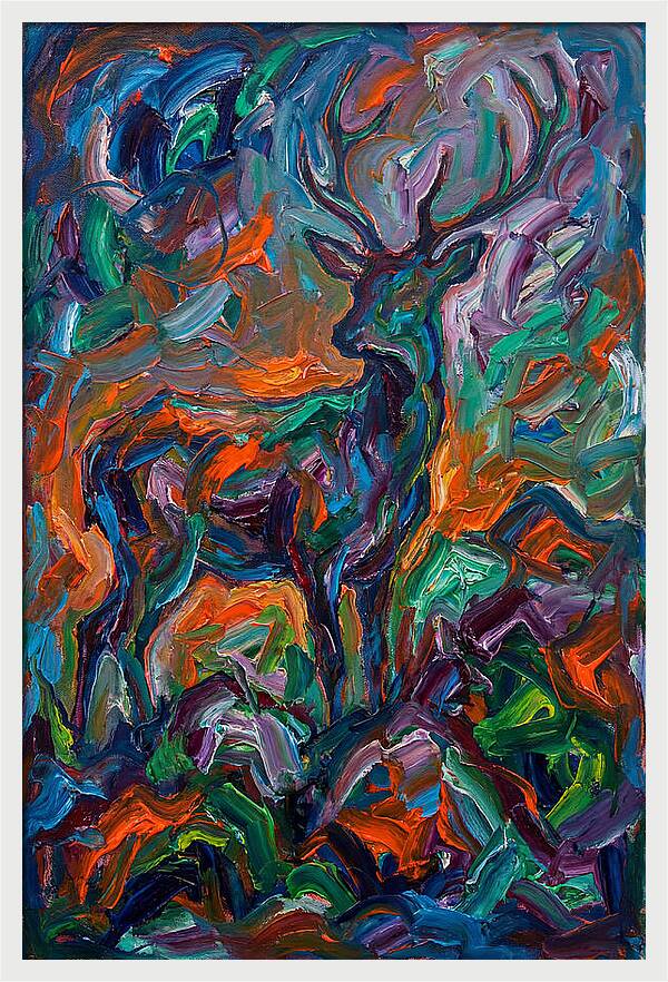Hog Deer In Expressionist Style