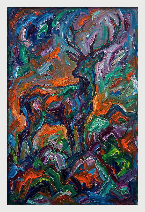Hog Deer In Expressionist Style