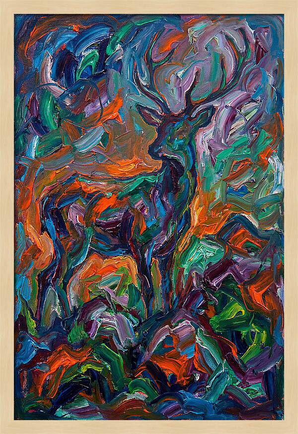 Hog Deer In Expressionist Style