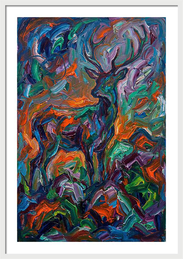 Hog Deer In Expressionist Style